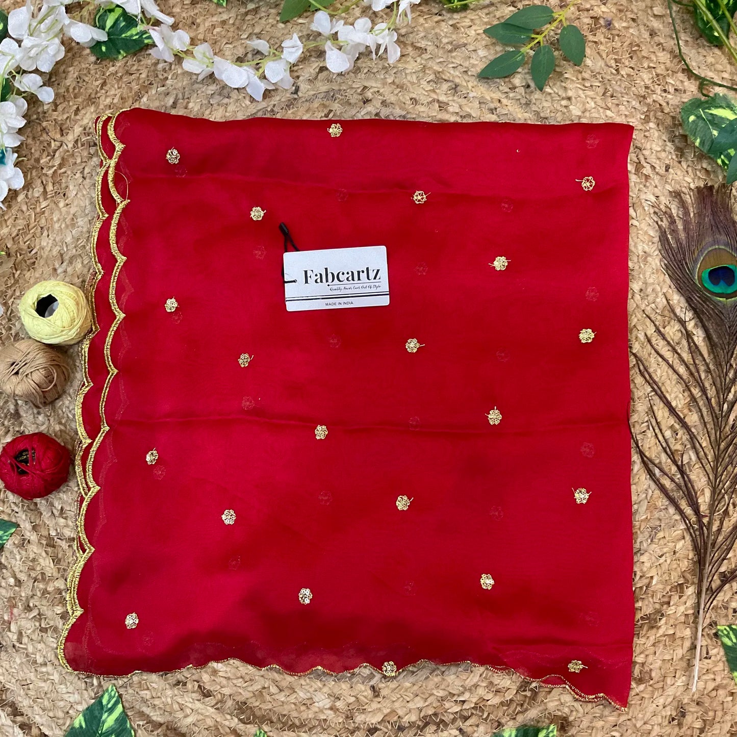 BittuDup Beautiful Embroidery work Rangoli Dupatta for women | Only Dupatta