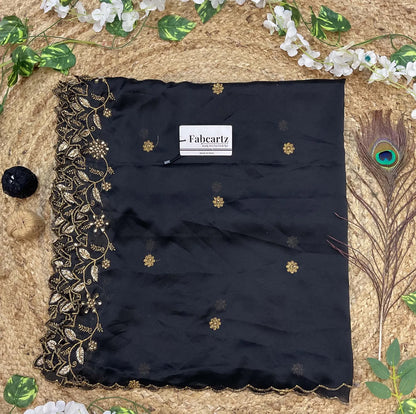 RangoliDup (GT) Beautiful Embroidery & Beads work Rangoli Dupatta for women | Only Dupatta