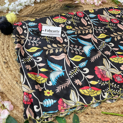 ChhayaDup Beautiful Printed with Cutwork Dola Silk Dupatta for women | Only Dupatta