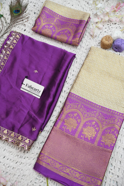 Oye!!Pattu Women's Woven Design zari work Half Saree with Embroidered Blouse and Dupatta