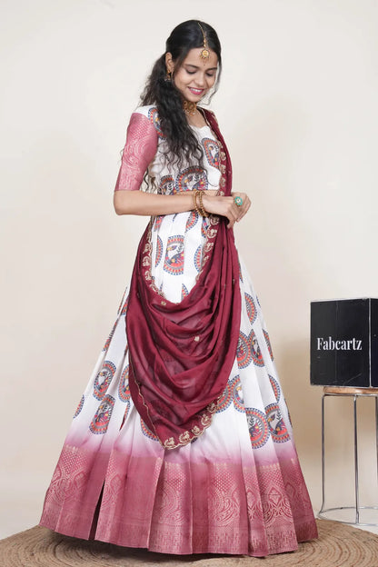 DigitalJacQ South Indian Festival Traditional Half Saree