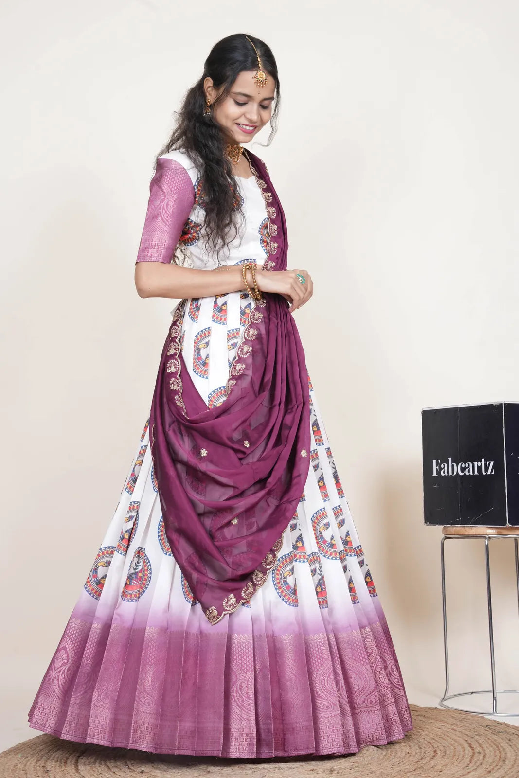 DigitalJacQ South Indian Festival Traditional Half Saree