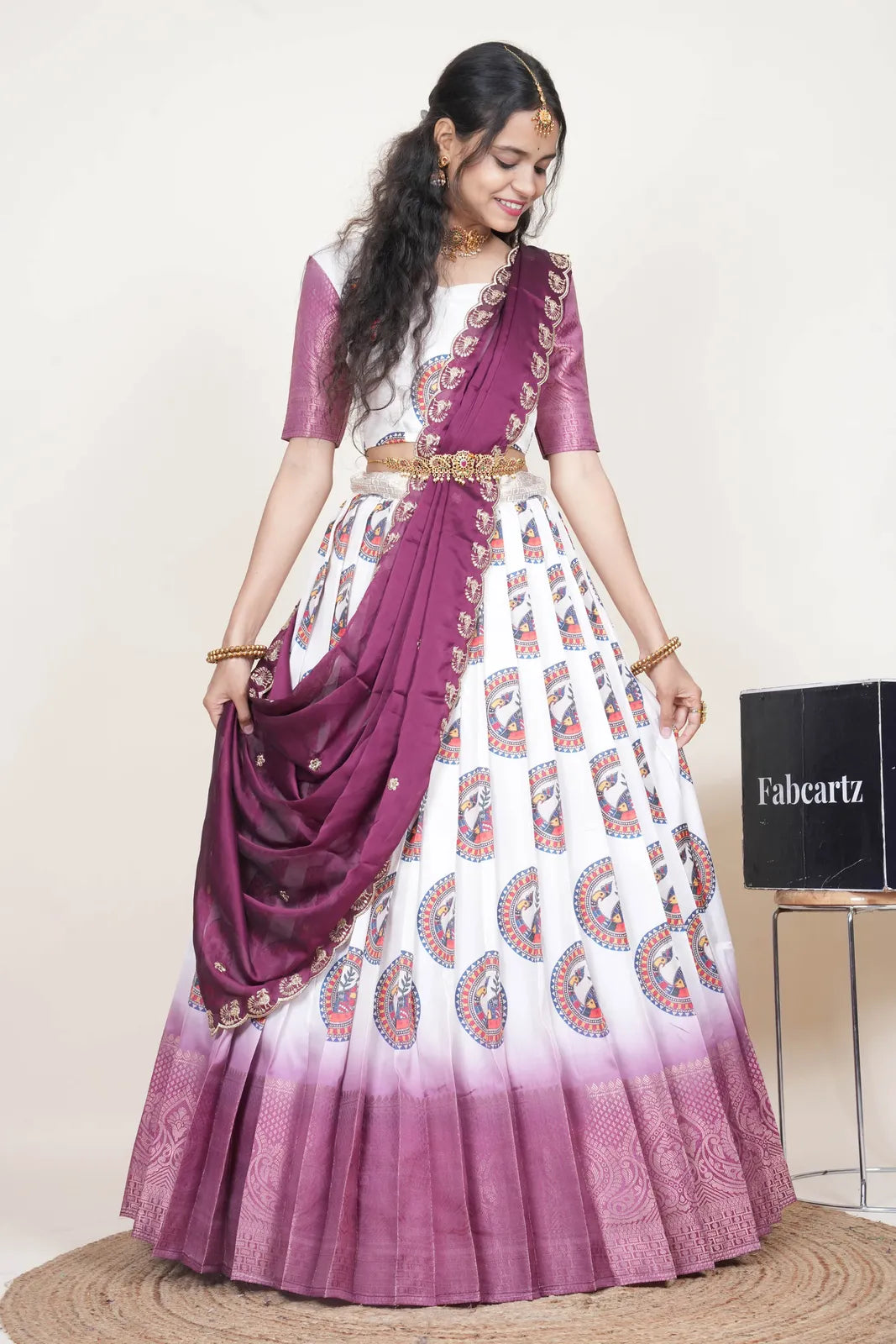 DigitalJacQ South Indian Festival Traditional Half Saree