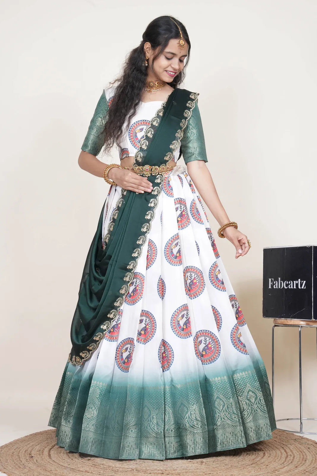 DigitalJacQ South Indian Festival Traditional Half Saree