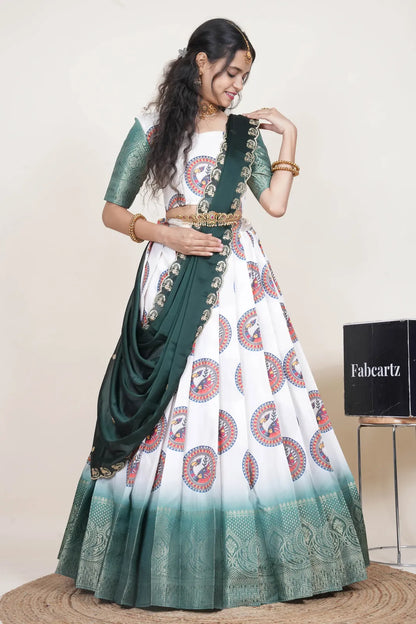 DigitalJacQ South Indian Festival Traditional Half Saree
