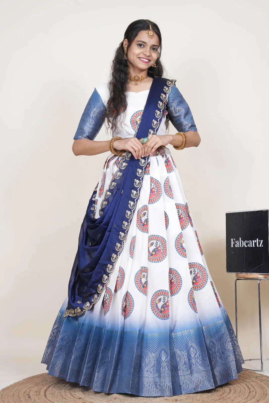 DigitalJacQ South Indian Festival Traditional Half Saree