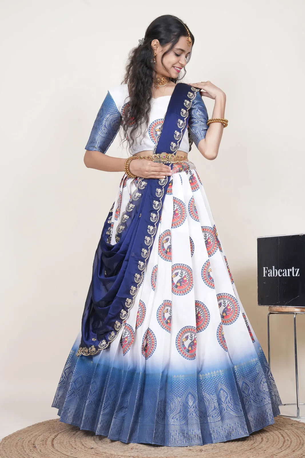 DigitalJacQ South Indian Festival Traditional Half Saree