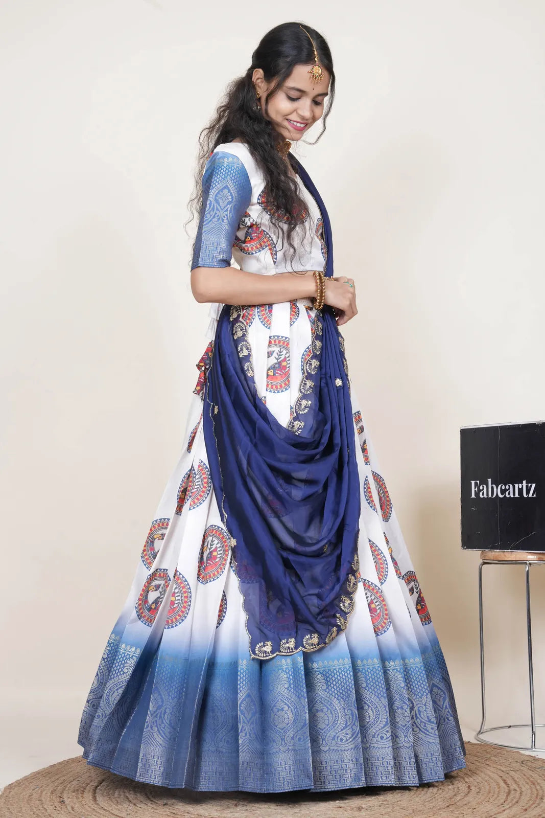 DigitalJacQ South Indian Festival Traditional Half Saree