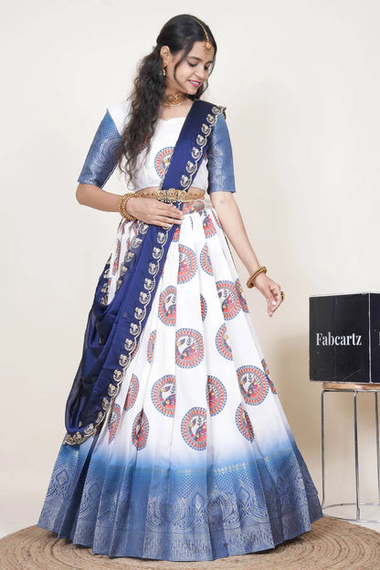DigitalJacQ South Indian Festival Traditional Half Saree