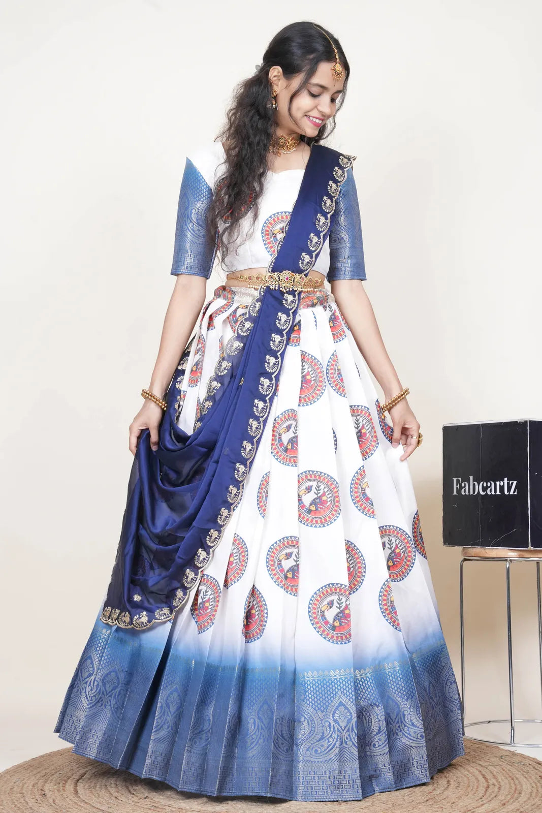 DigitalJacQ South Indian Festival Traditional Half Saree