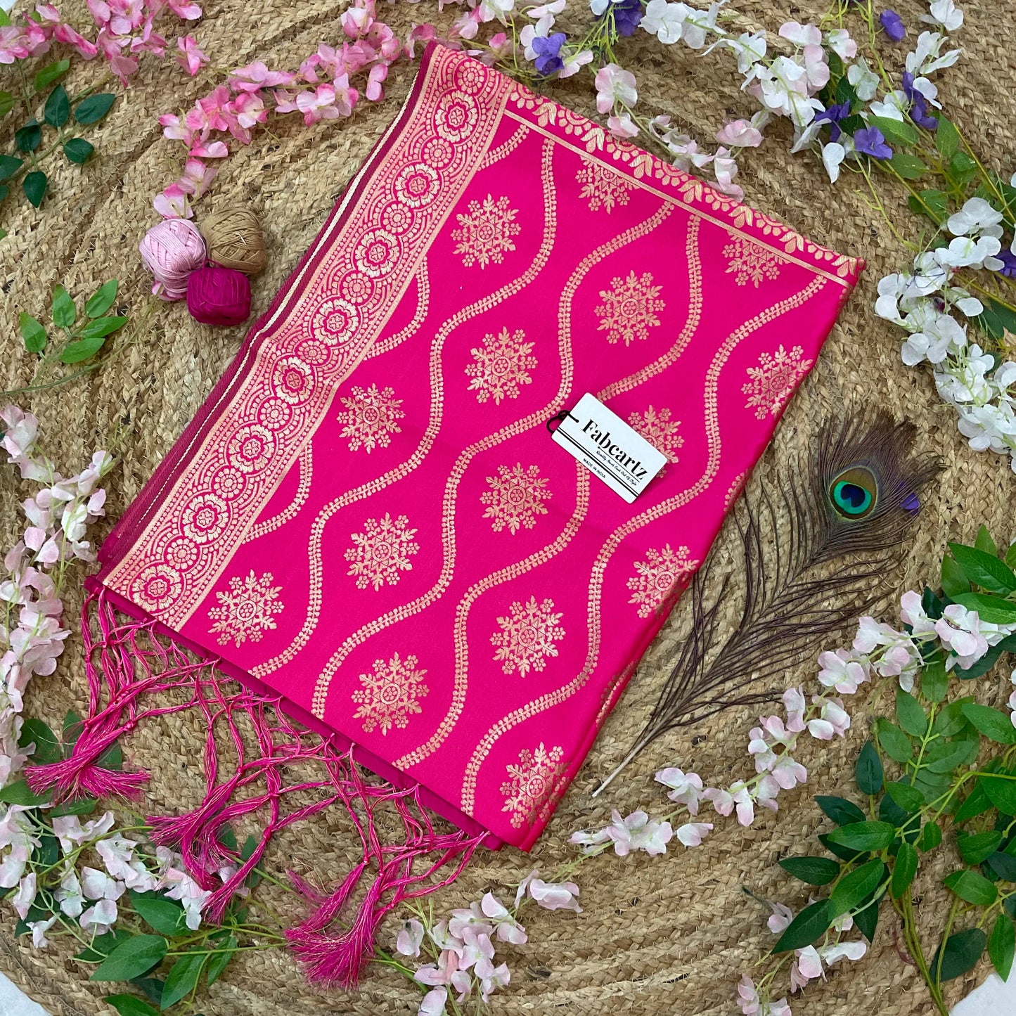 DiberaDup Beautiful Jacquard Woven Design Dupatta for women | Only Dupatta