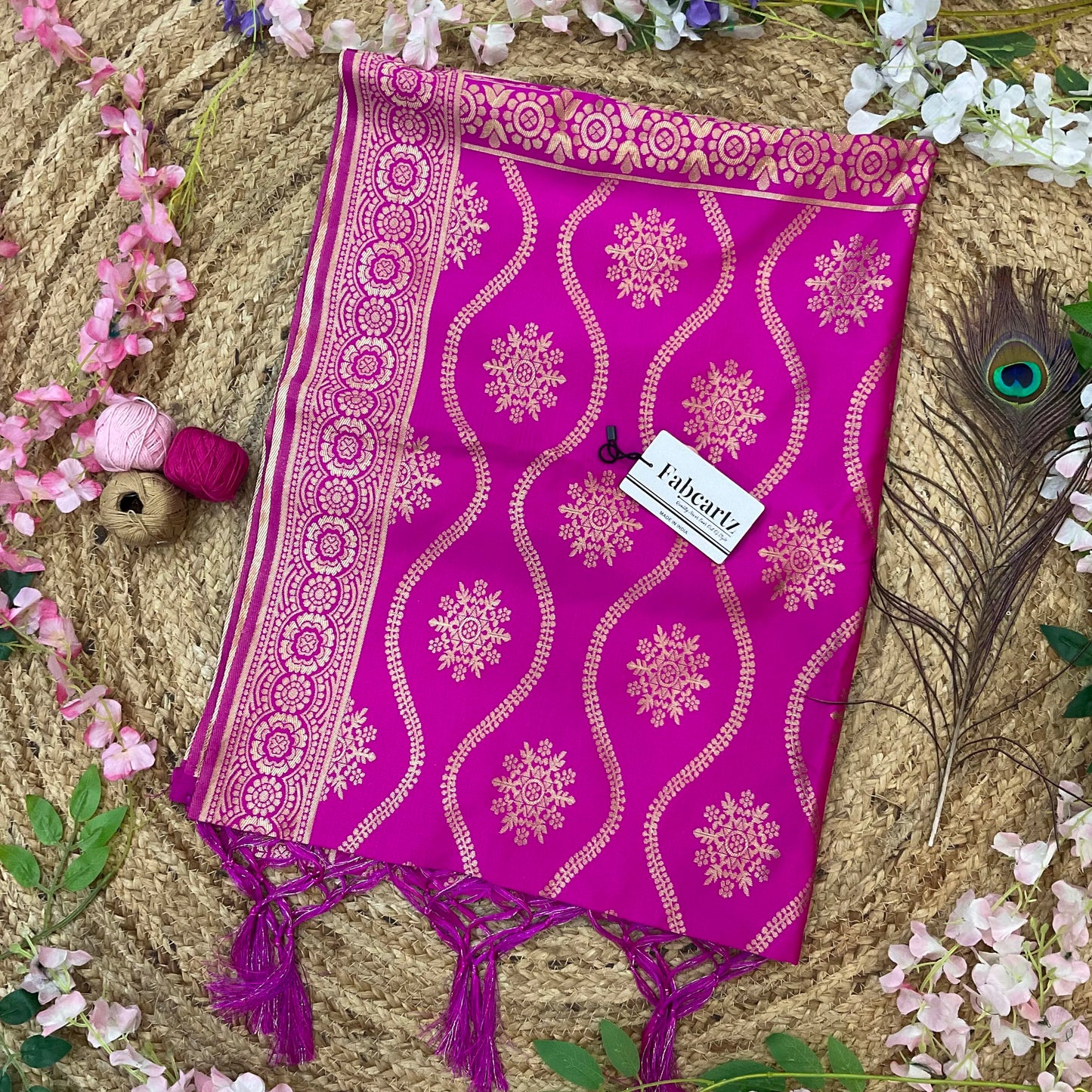 DiberaDup Beautiful Jacquard Woven Design Dupatta for women | Only Dupatta