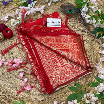 DiberaDup Beautiful Jacquard Woven Design Dupatta for women | Only Dupatta