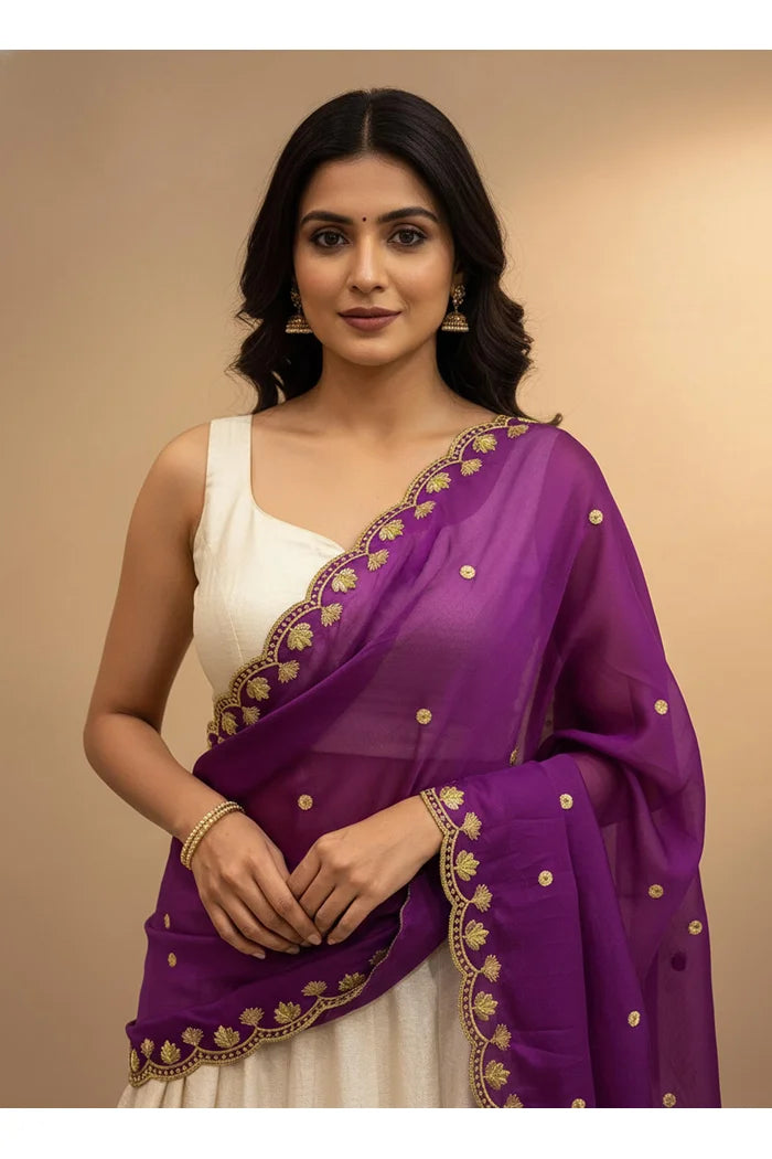 Beautiful Embroidery work Rangoli Dupatta for women | Only Dupatta Juhi Dup