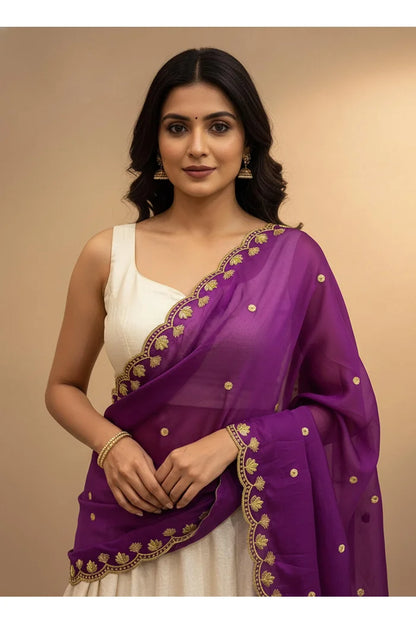 Beautiful Embroidery work Rangoli Dupatta for women | Only Dupatta Juhi Dup