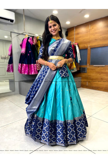 JanjalPAttu South Indian Festival Traditional Half Saree