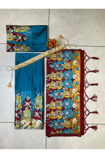దక్షిణ భారత పండుగ సాంప్రదాయ హాఫ్ చీర(ధంగ్లీ)