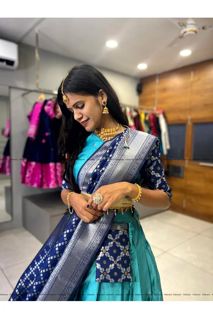 JanjalPAttu South Indian Festival Traditional Half Saree