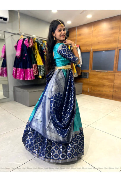 JanjalPAttu South Indian Festival Traditional Half Saree