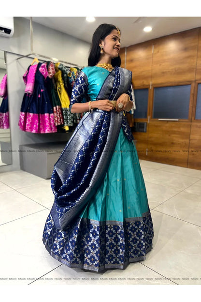 JanjalPAttu South Indian Festival Traditional Half Saree