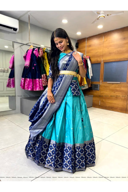 JanjalPAttu South Indian Festival Traditional Half Saree