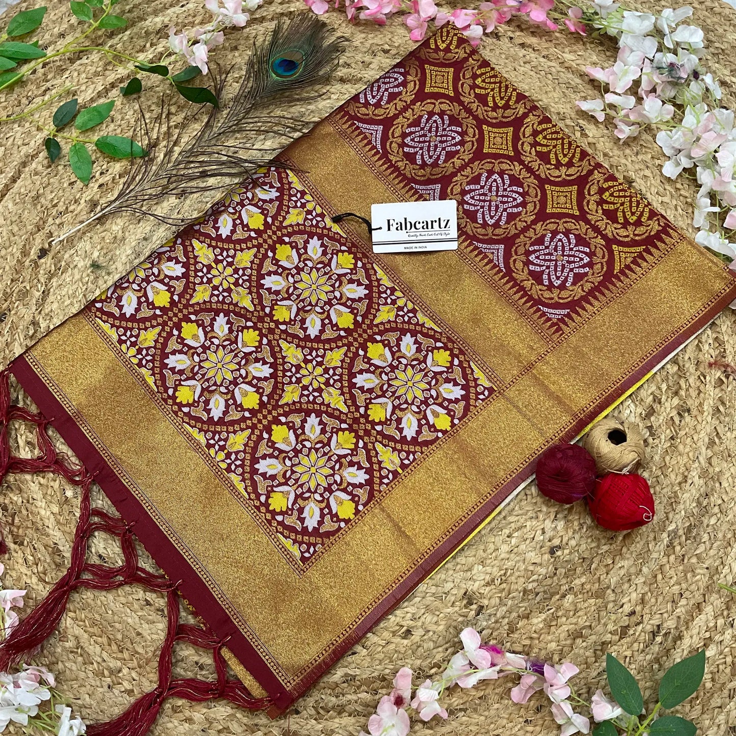GolGolDup Beautiful Jacquard Woven Design Dupatta for women | Only Dupatta