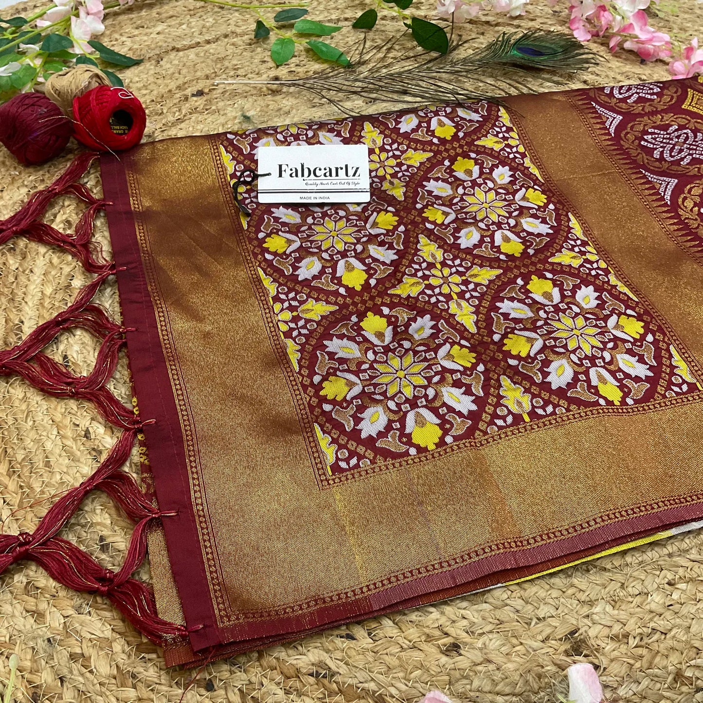 GolGolDup Beautiful Jacquard Woven Design Dupatta for women | Only Dupatta