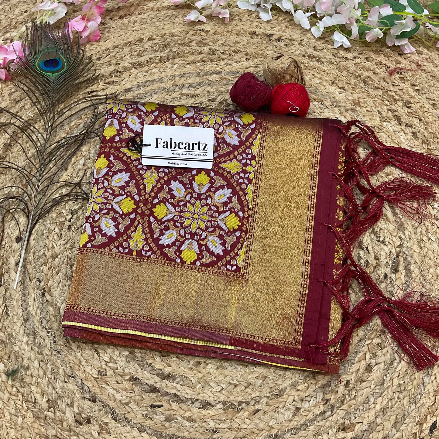 GolGolDup Beautiful Jacquard Woven Design Dupatta for women | Only Dupatta