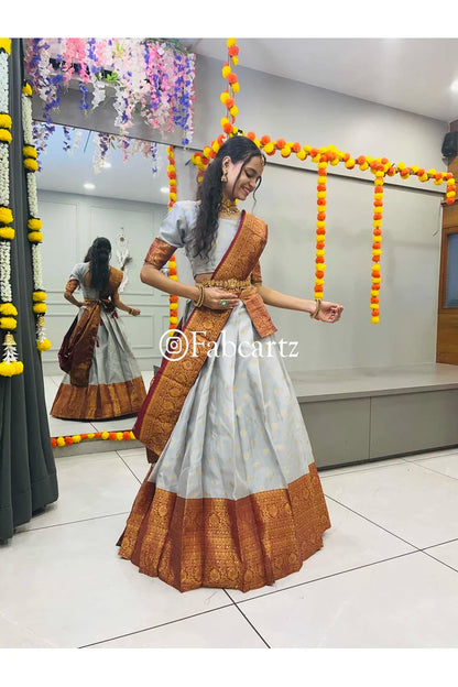 WaanmayiButtaCutting South Indian Festival Traditional Half Saree