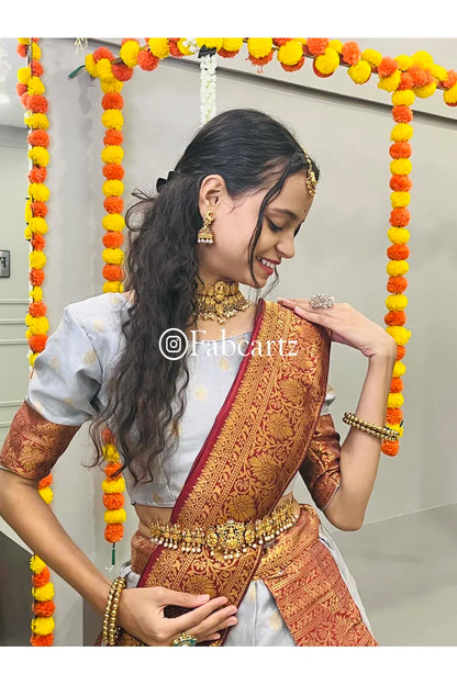 WaanmayiButtaCutting South Indian Festival Traditional Half Saree