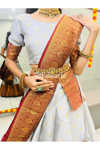 WaanmayiButtaCutting South Indian Festival Traditional Half Saree
