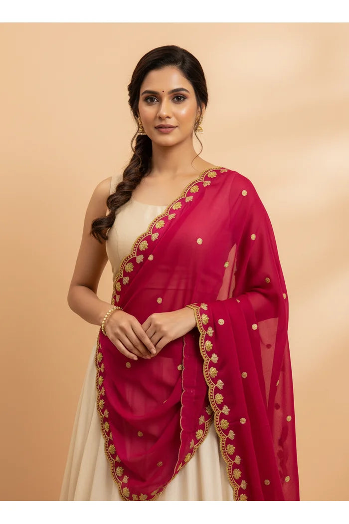 Beautiful Embroidery work Rangoli Dupatta for women | Only Dupatta Juhi Dup