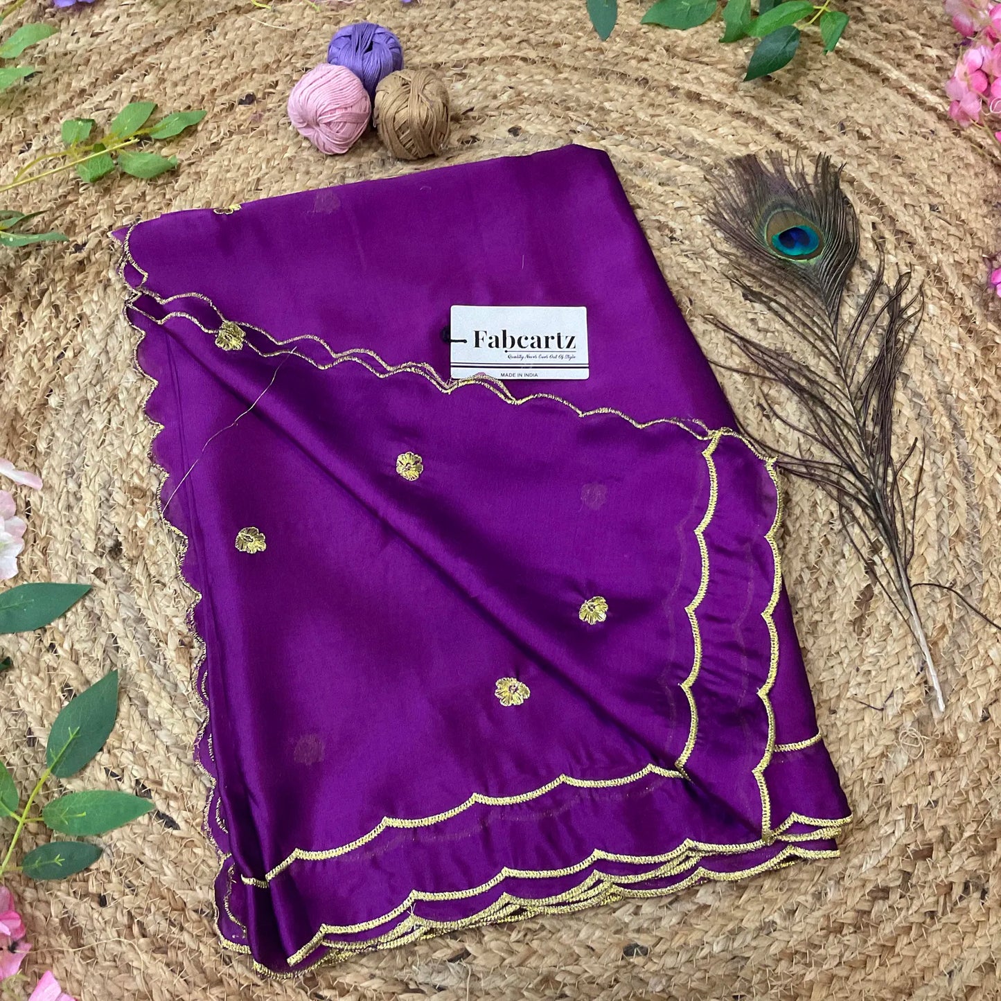 KomalDup Beautiful Embroidery work Rangoli Dupatta for women | Only Dupatta