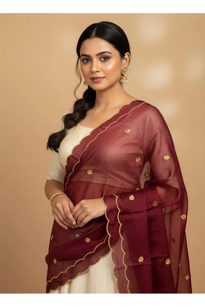 Beautiful Embroidery work Rangoli Dupatta for women | Only Dupatta Komal Dup