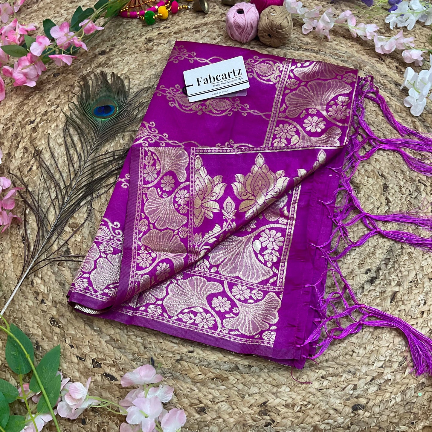 LaherDup Beautiful Jacquard Woven Design Dupatta for women | Only Dupatta
