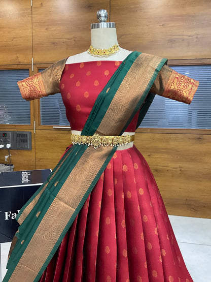 (Wrong Kantara) Beautifull South Indian Half Saree for women