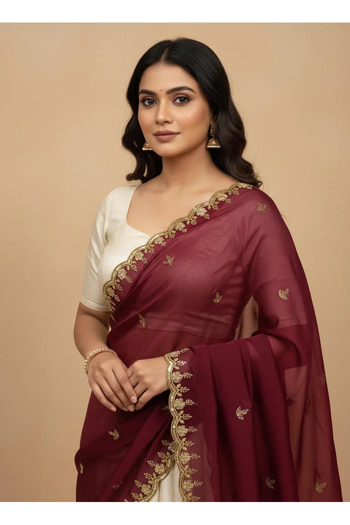 Beautiful Embroidery Work Rangoli Dupatta for women | Only Dupatta Veona Dup GT