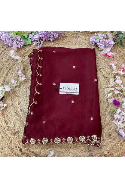 Beautiful Hand work and Beads work Rangoli Dupatta for women | Only Dupatta Dharani Dup