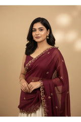 Beautiful Embroidery work Rangoli Dupatta for women | Only Dupatta Rashmika Dup