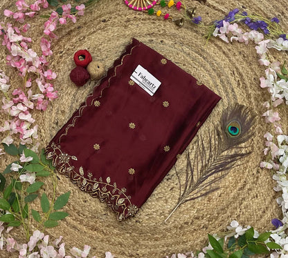 RangoliDup (GT) Beautiful Embroidery & Beads work Rangoli Dupatta for women | Only Dupatta