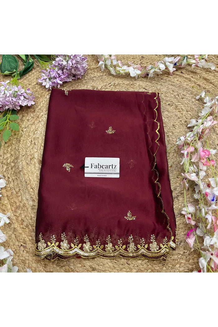 Beautiful Embroidery Work Rangoli Dupatta for women | Only Dupatta Veona Dup GT