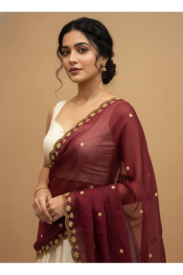 Beautiful Embroidery work Rangoli Dupatta for women | Only Dupatta Juhi Dup