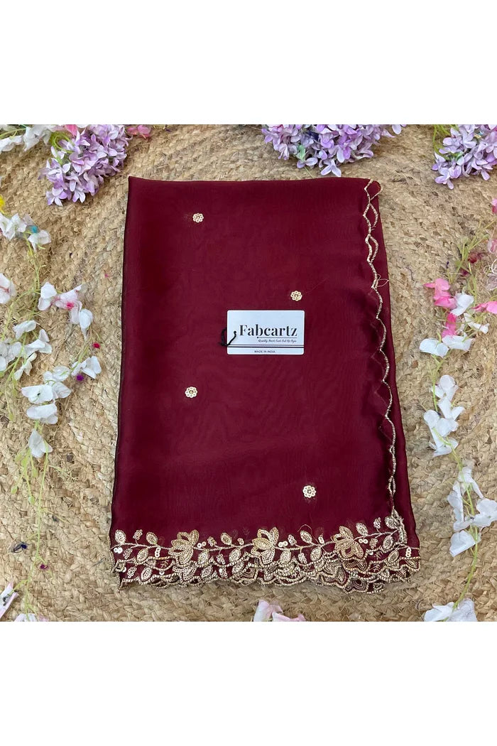 Beautiful Embroidery work Rangoli Dupatta for women | Only Dupatta BiliPatra Dup