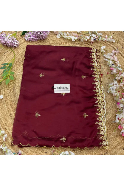 Beautiful Embroidery Work Rangoli Dupatta for women | Only Dupatta Veona Dup GT