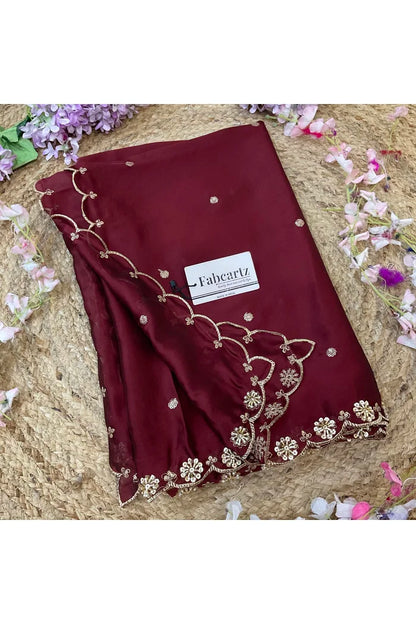 Beautiful Hand work and Beads work Rangoli Dupatta for women | Only Dupatta Dharani Dup