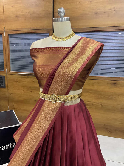 South Indian Festival Traditional Half Saree (NarayanPet)