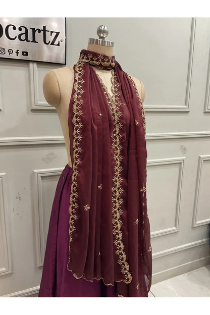 Beautiful Embroidery work Rangoli Dupatta for women | Only Dupatta Rashmika Dup