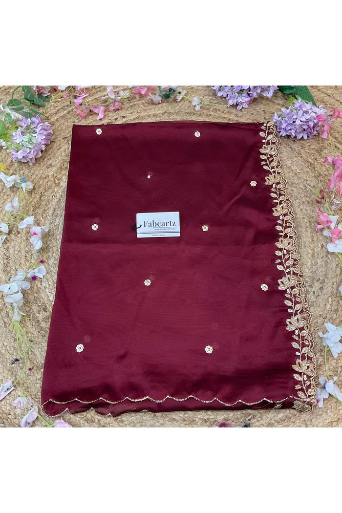 Beautiful Embroidery work Rangoli Dupatta for women | Only Dupatta BiliPatra Dup