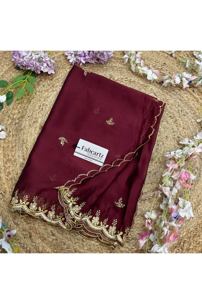 Beautiful Embroidery Work Rangoli Dupatta for women | Only Dupatta Veona Dup GT
