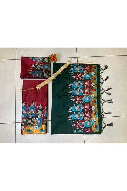 దక్షిణ భారత పండుగ సాంప్రదాయ హాఫ్ చీర(ధంగ్లీ)